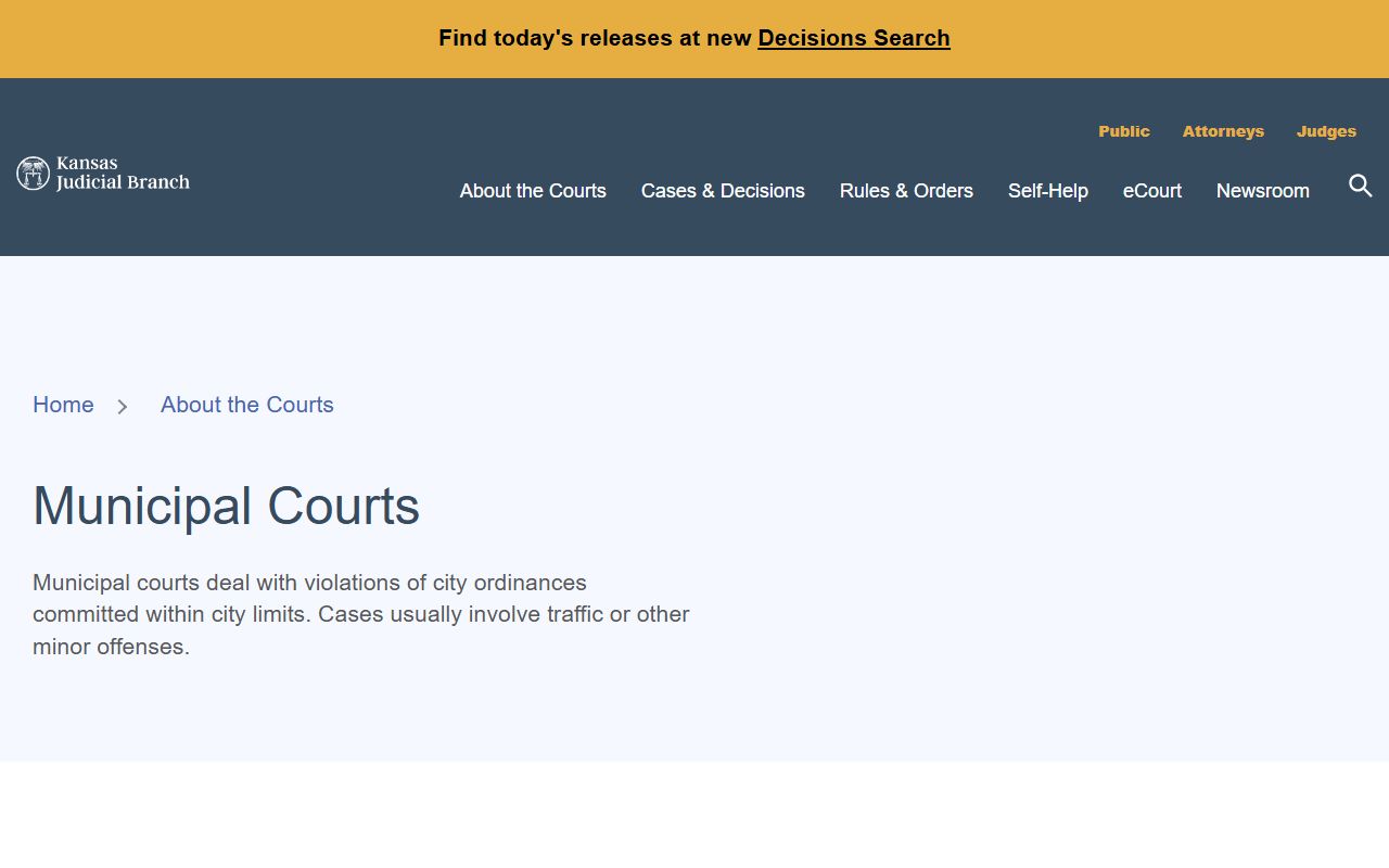 McPherson County court records Kansas municipal court overview